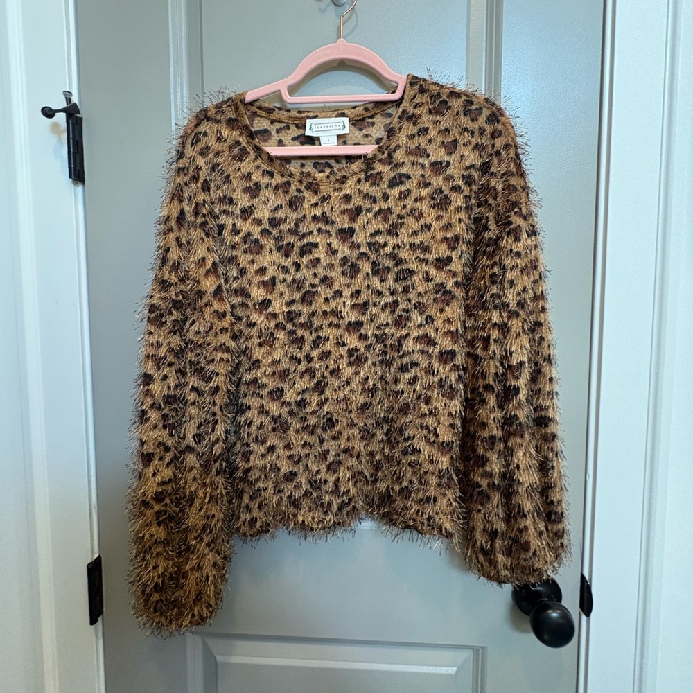 Cheeta-print sweater